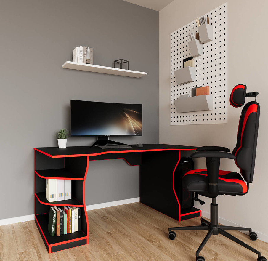 Stylish Gaming Computer Desk with Storage